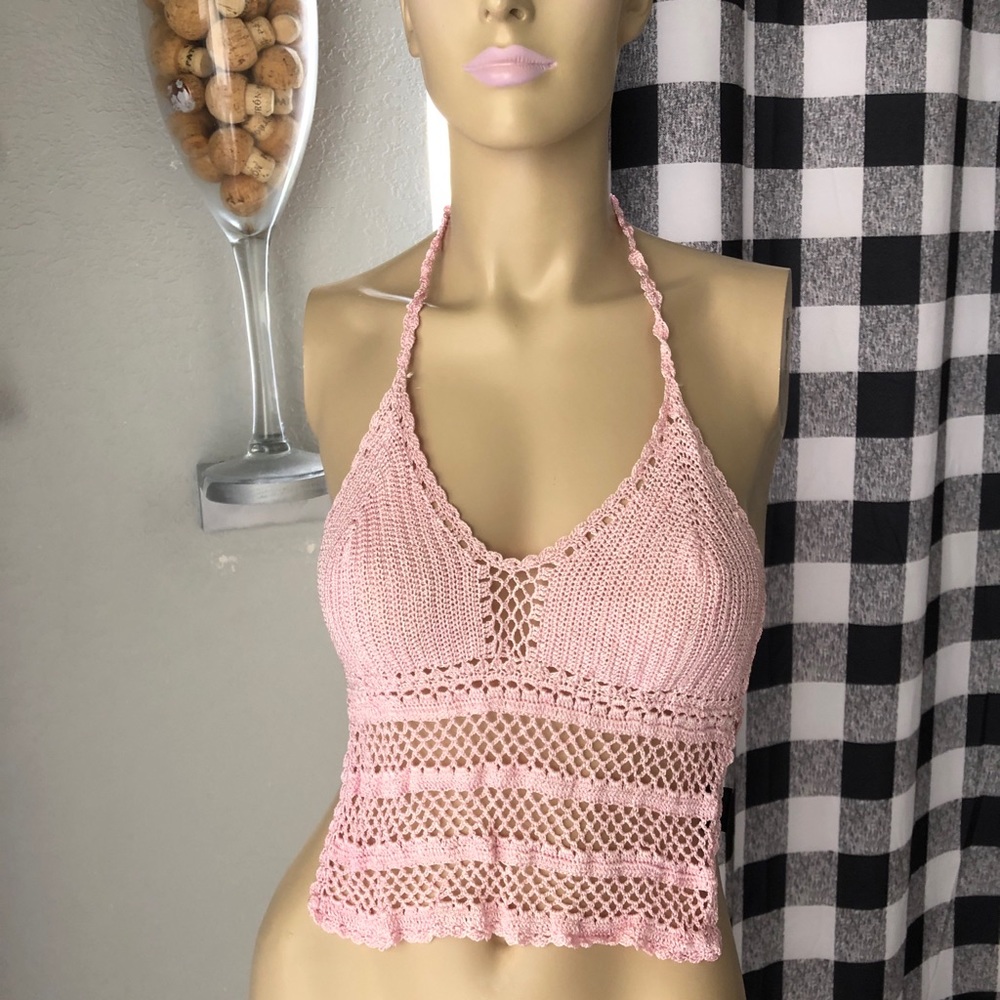 1 Sexy Pink Crochet Top